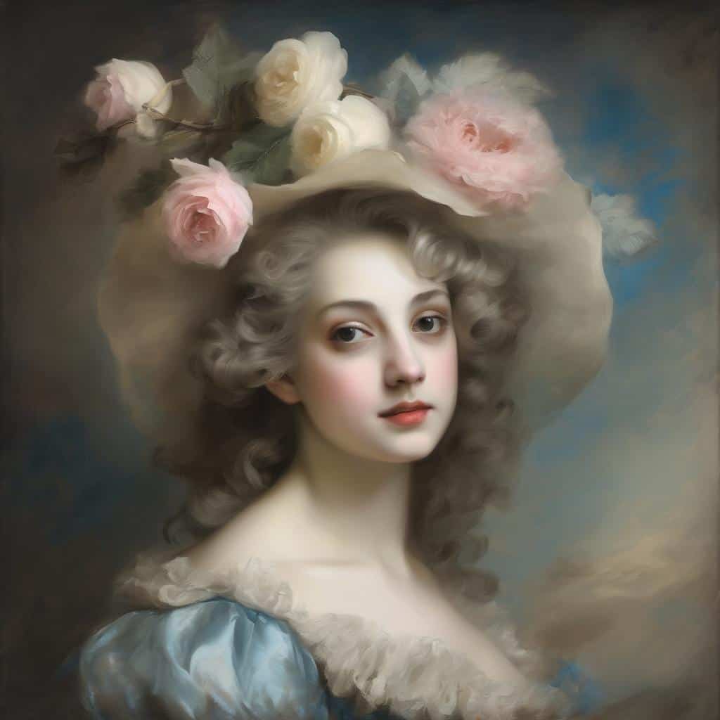 Νέες τεχνικές και αισθητική σε έργα τέχνης με συμβολισμό και ομορφιά, εστιάζοντας στη σύνδεση των ανθοστοιχείων με την έκφραση και την πνευματικότητα.